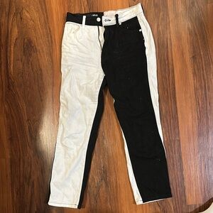 REVICE Black and White Straight Leg Pants